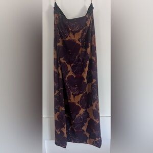 STAUD Large Floral Printed Pull-On Long Skirt